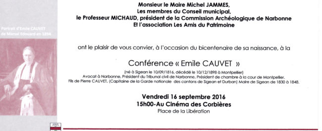 Conférence Emile Cauvet 2016